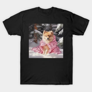 Finnish Lapphund In Snow T-Shirt